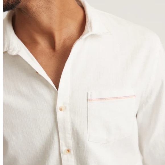 Marine Layer Off-White Casual Button Down Shirt - Picture 3 of 11